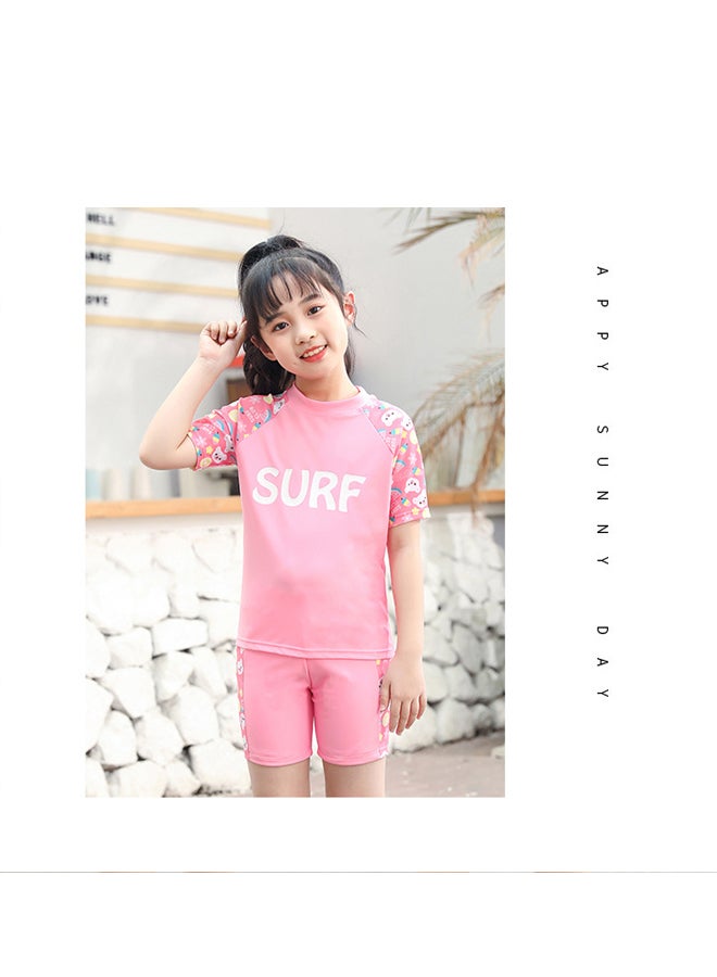 Three Piece Kids Swimsuit with Cap Set Boys Cartoon Print Swimwear Children Beachwear Bathing Suit for Summer  - Image 2