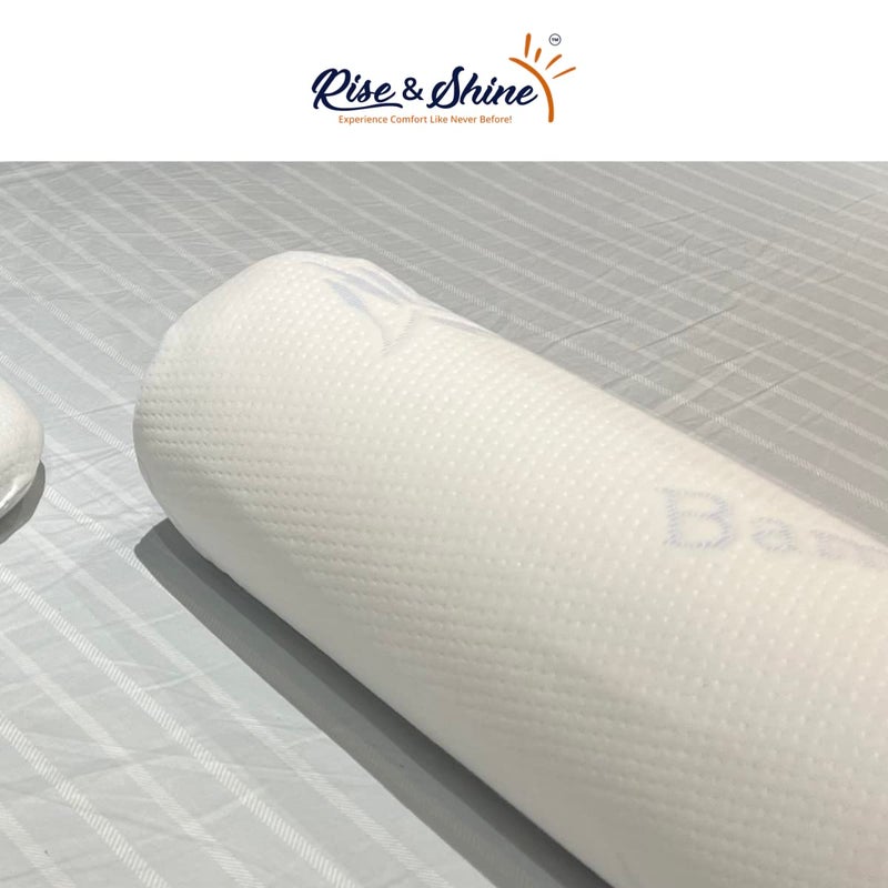 Rise & Shine Memory Foam Baby Bolster Pillow Cushion with Washable Outer Cover - (22x5) (Bamboo) - Image 3