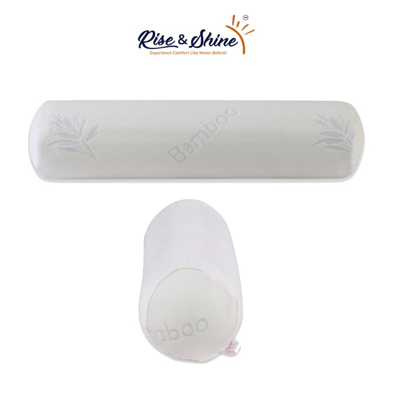 Rise & Shine Memory Foam Baby Bolster Pillow Cushion with Washable Outer Cover - (22x5) (Bamboo) - Image 4