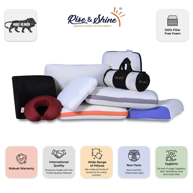 Rise & Shine Memory Foam Baby Bolster Pillow Cushion with Washable Outer Cover - (22x5) (Bamboo) - Image 5