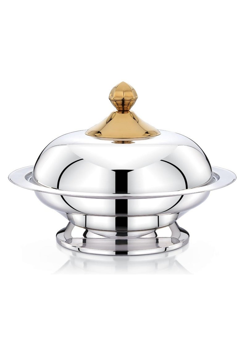 Homemaker Glanza Round Kozi Dish with Stand 65cm – Large Elegant Serving Plate for Dining & Special Occasions 