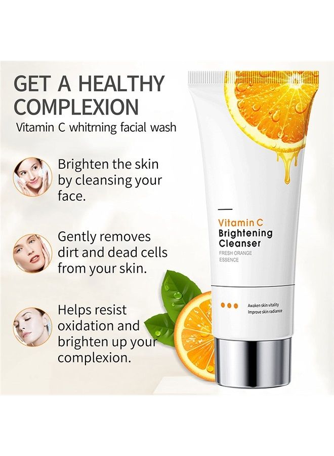 SULLMAR Vitamin C Facial Cleanser Facial Cleanser Facial Cleansing Products Facial Cleansing Products Face Soap Anti Aging Face Wash Vitamin C Face Wash 100g Facial Cleanser… - Image 1