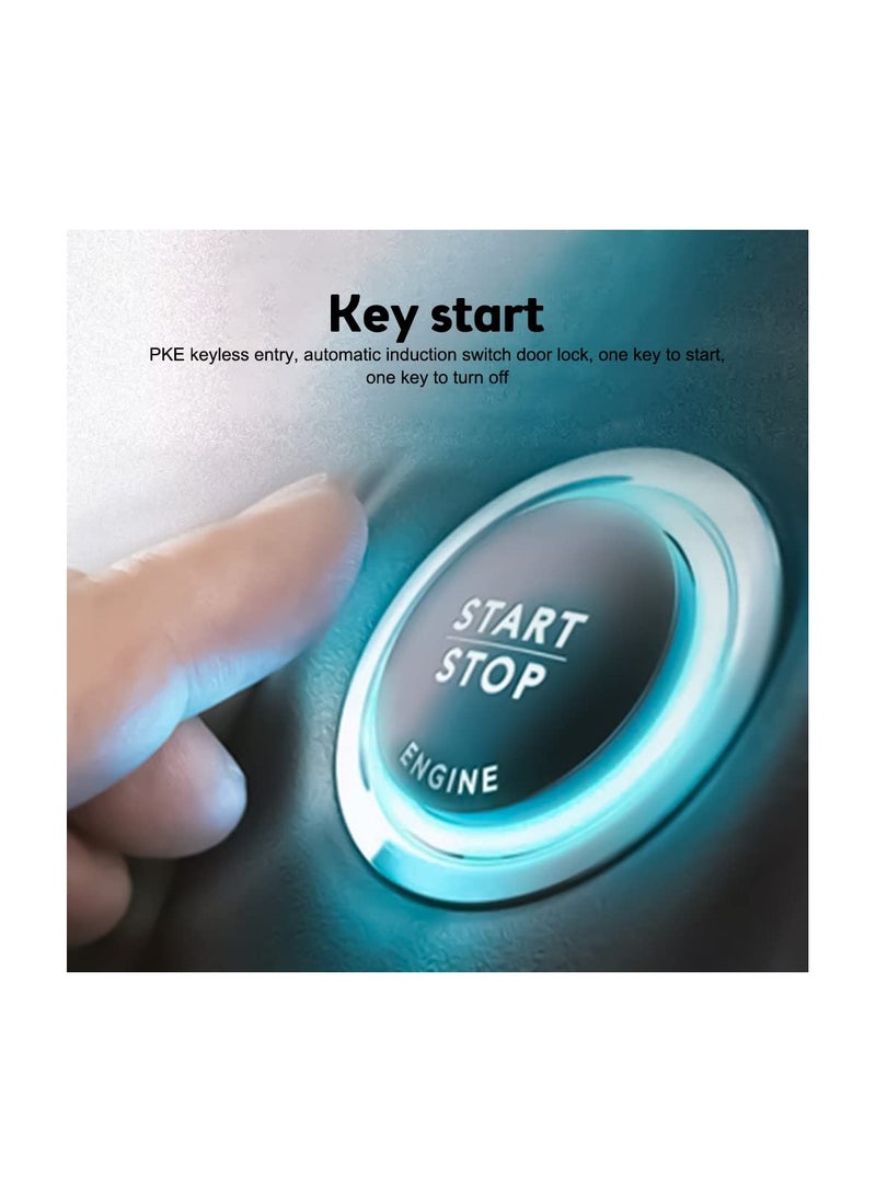 Generic - 12V Car Toyota Passive Keyless Entry System PKE Engine Starter Push Button Vehicles Start/Stop Kit Safe Lock with 2 Smart Key for Car Remote Key Phone Control or APP Control - Image 1
