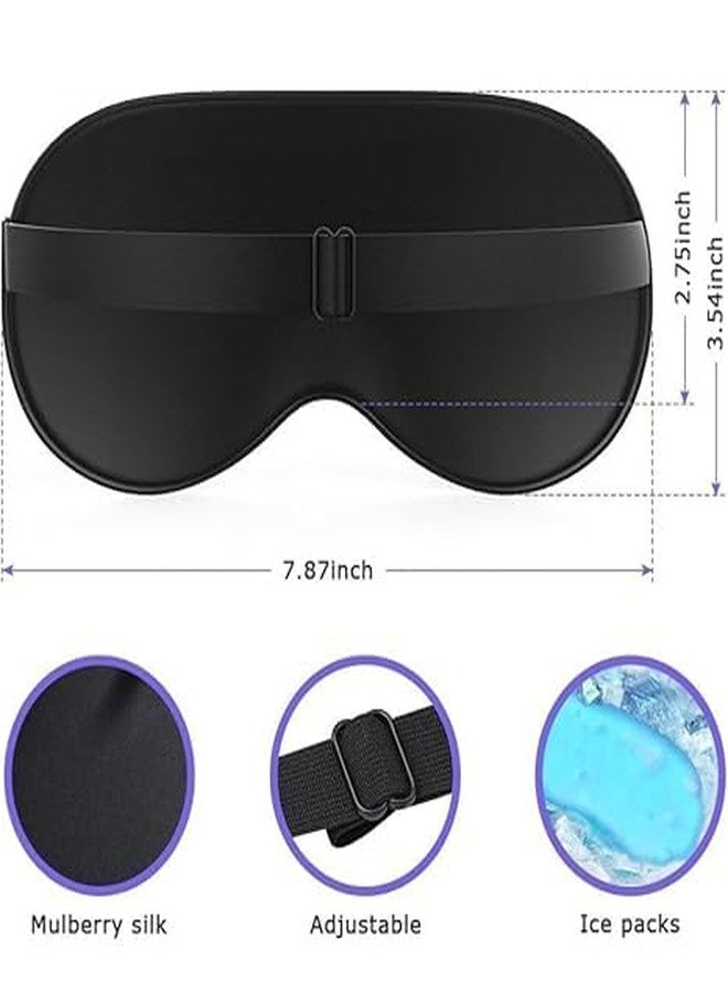 Crockett Cooling Gel Relaxing Eye Sleep Mask For Dark Circles, Dry Eyes, Cooling Eyes, Pain Relief, Redness, Eye Patches, Sleeping Cool Pad Suitable For All Family Members Sleeping Mask - Image 4