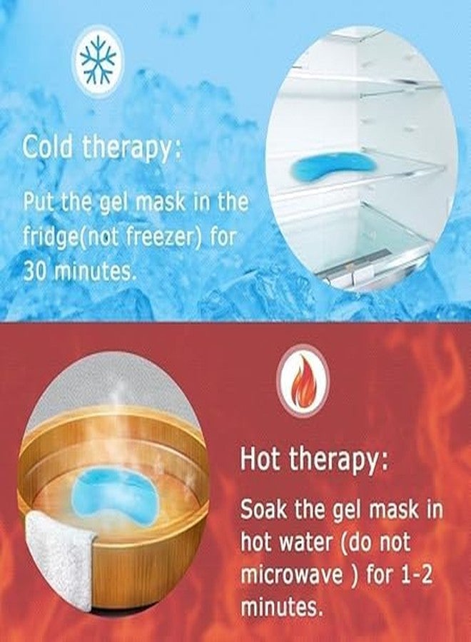 Crockett Cooling Gel Relaxing Eye Sleep Mask For Dark Circles, Dry Eyes, Cooling Eyes, Pain Relief, Redness, Eye Patches, Sleeping Cool Pad Suitable For All Family Members Sleeping Mask - Image 3