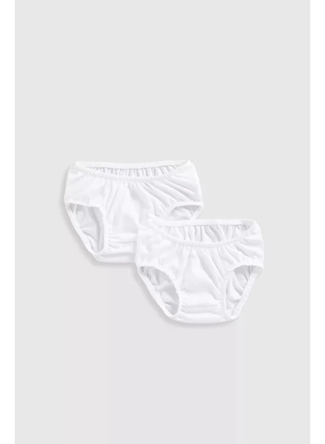 mothercare White Baby Knickers - 2 Pack