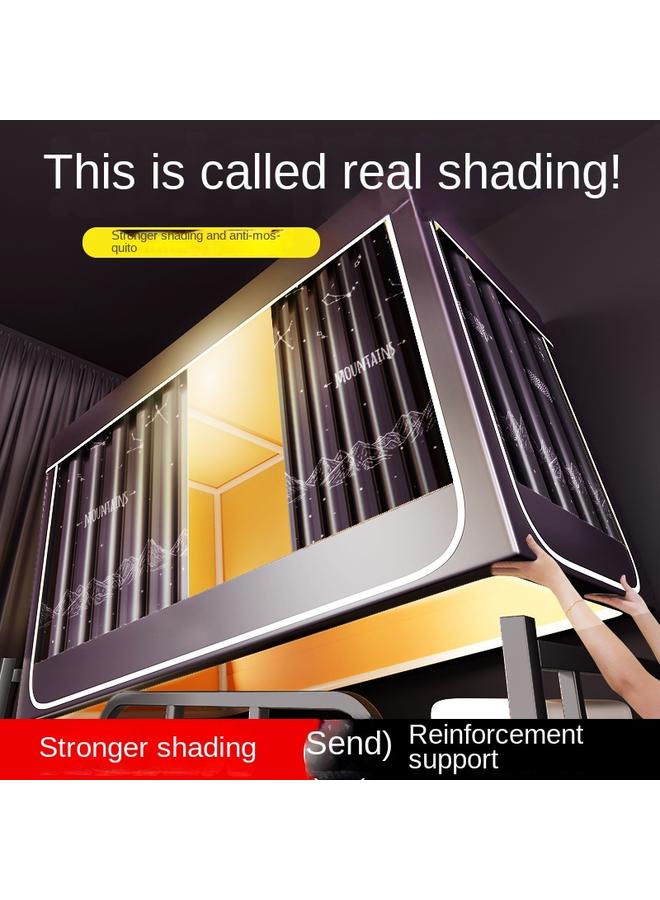 Bluejw ZQ Strong Shading Bed Curtain Mosquito Net Integrated Student Dormitory Upper Bunk Lower Bunk Curtain Bracket Single Fully Enclosed - Image 2