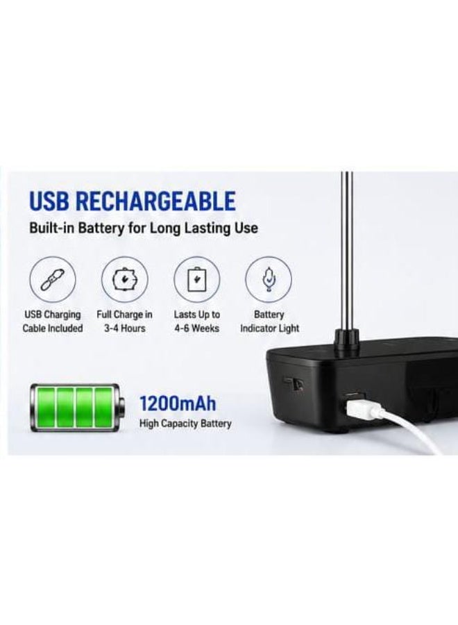 مضخة موزع مياه أوتوماتيكية قابلة للشحن عبر USB  تعمل بلمسة واحدة ومناسبة لعبوات مياه الشرب  لون أسود - Image 3