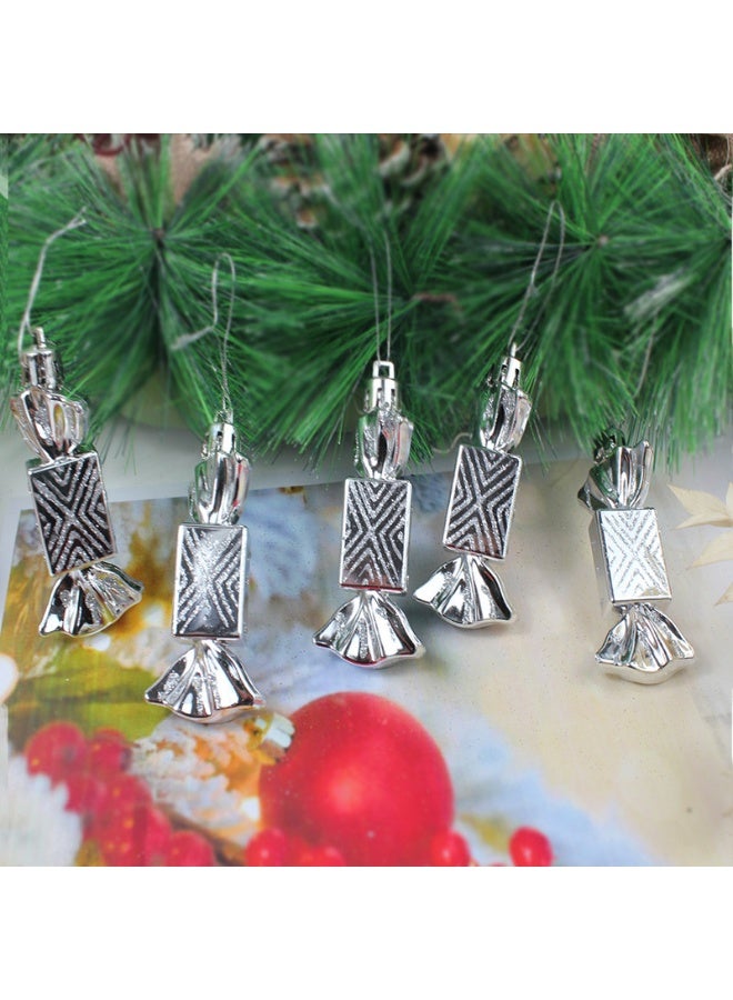 Madhoor Christmas Candles Decoration Silver 7 Cm 5 Pieces - Image 2