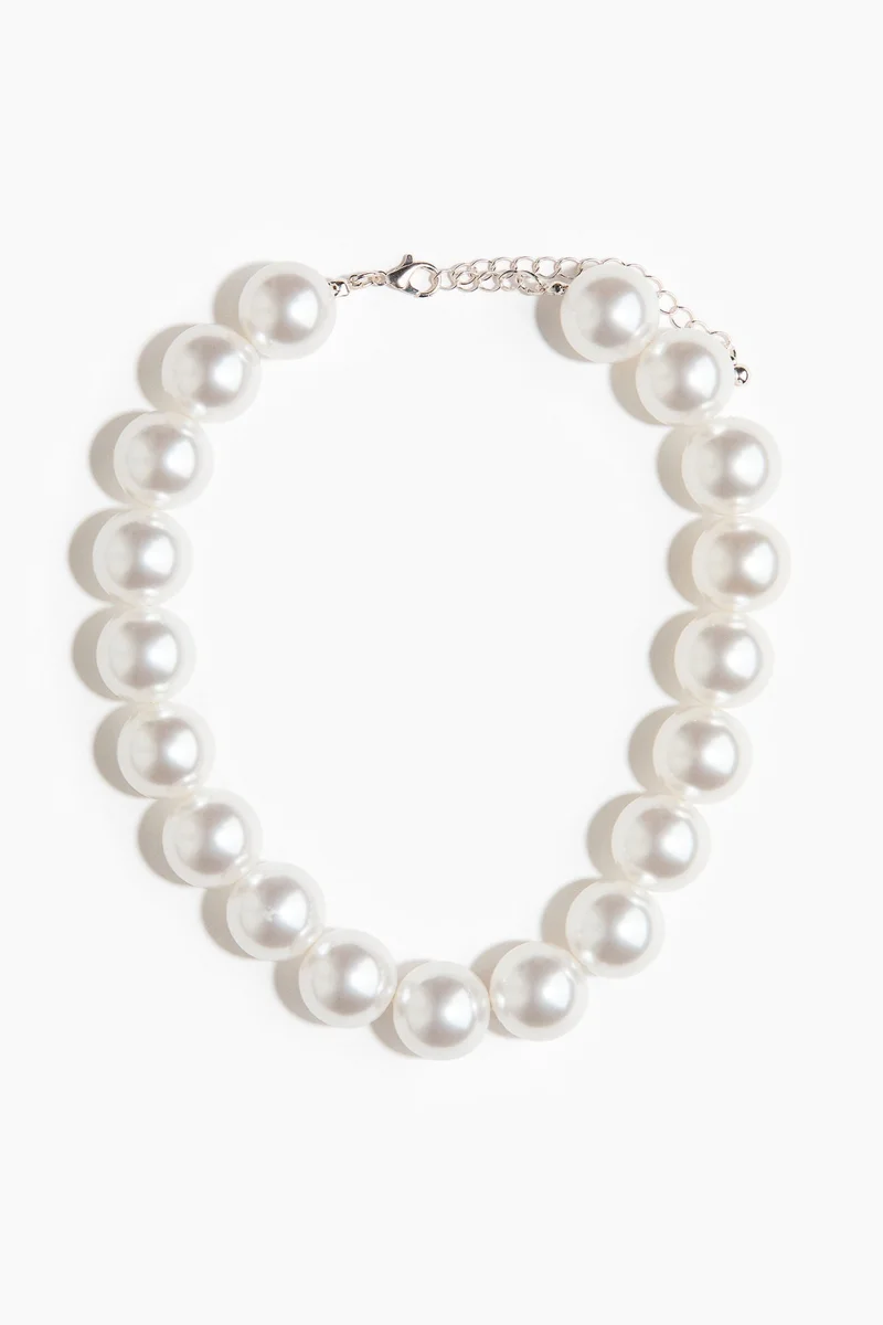 اتش اند ام قلادة سميكة بخرز