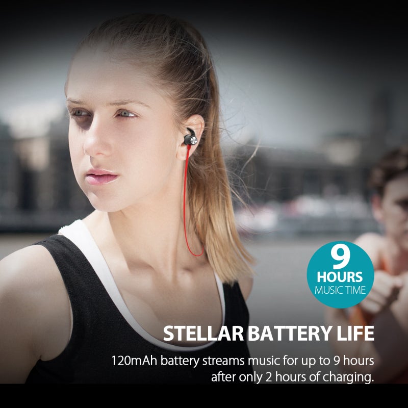 Wireless Headphones: 8 Hours Playtime AptX High-Fidelity Sound - CVC 6.0 Noise Cancellation Bluetooth Headset for Sports, Daily Use And Handsfree Calling - Image 3