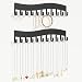 Josmimic Wall Necklace Organizer Holder Wall Mounted Jewelry Hanging Storage Necklaces Display Hanger Black - Image 2