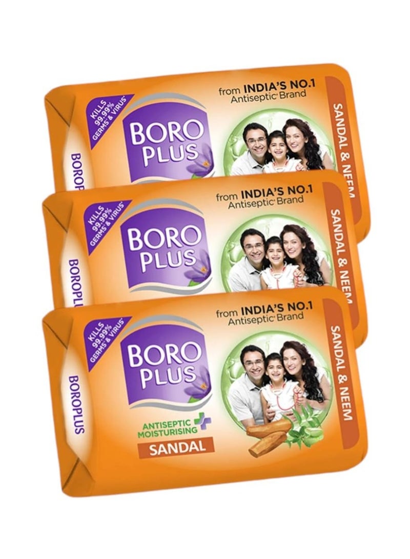 BOROPLUS Sanitizing and Moisturizing Soap - Sandalwood and Neem 3*40g - Image 2