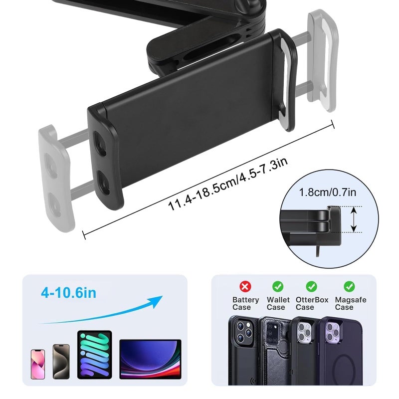 لينك ستايل Linkstyle Car Tablet Holder, Stretchable Headrest Tablet Mount - Image 2