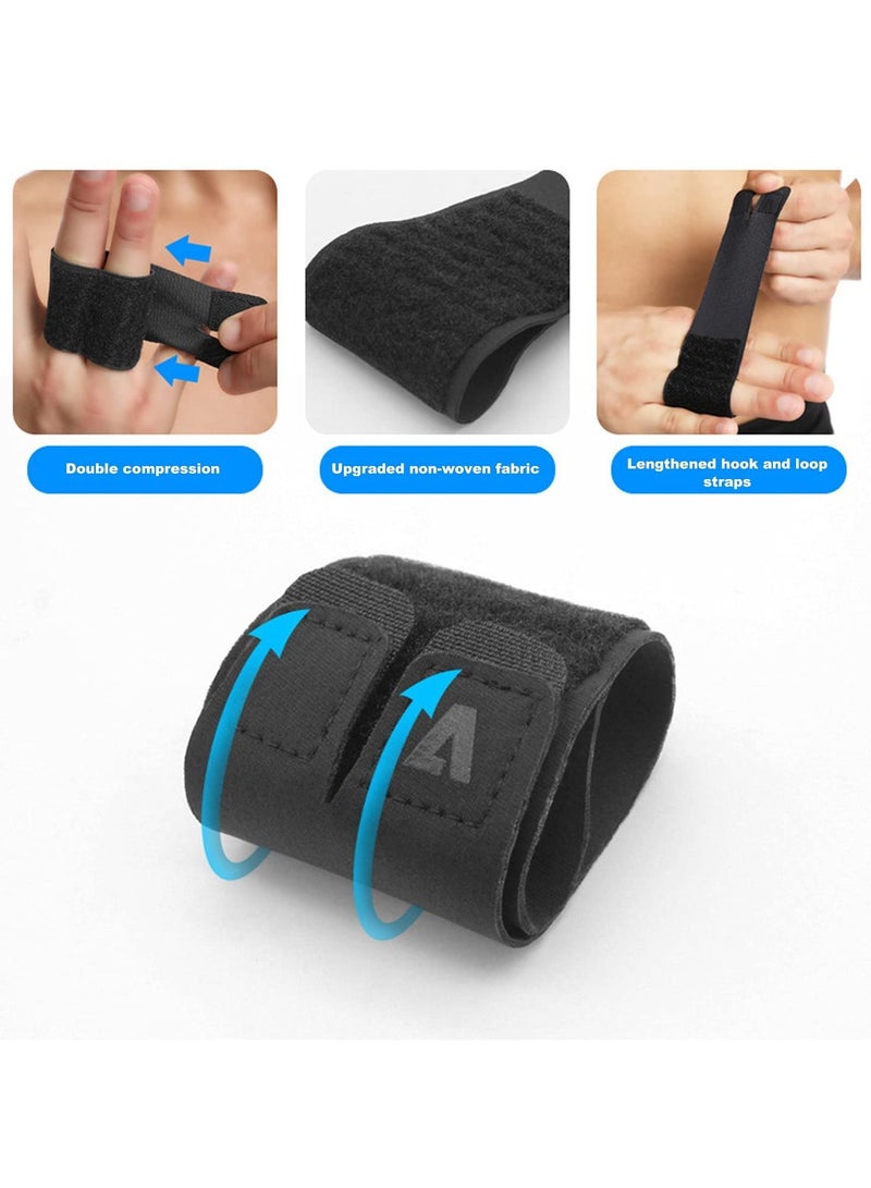 SYOSI 2Pcs Finger Splints, Reusable Finge Sleeves Protectors Compression Elastic Adjustable Finger Support Sleeves for Basketball Tennis Volleyball Badminton for Arthritis Pain, Sport Injuries - Image 4