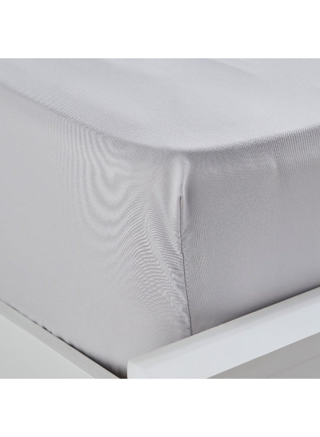 هوم بوكس شرشف سرير مزدوج من المايكروفايبر بلون سادة - + سم - Image 4