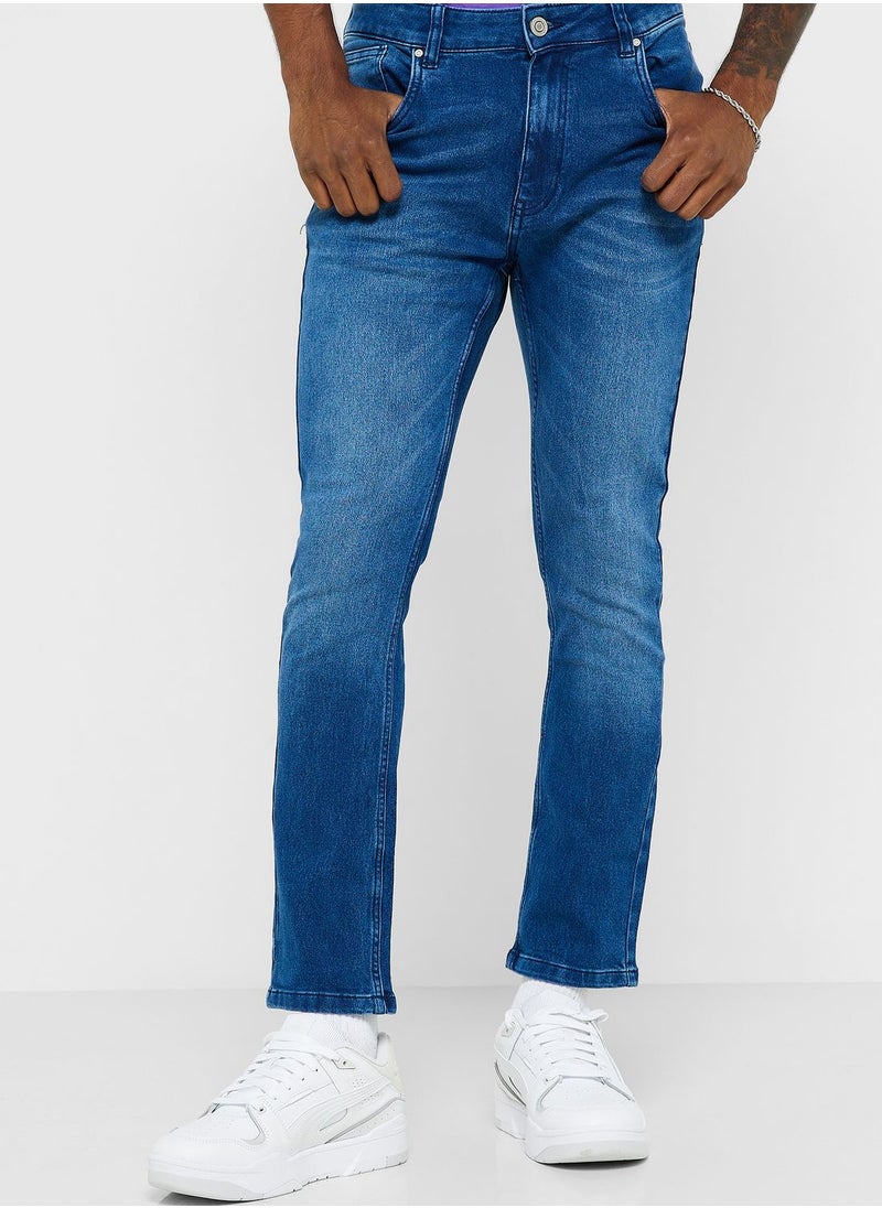 Seventy Five - Slim Fit Washed Jeans - Image 1