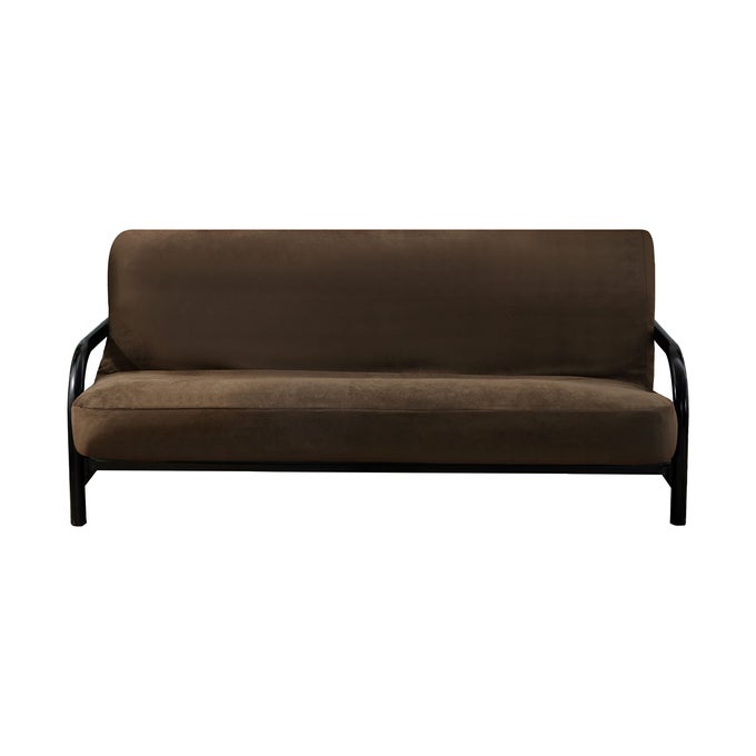 FULL SIZE 54X75X8INCH 3 SIDE ZIPPER CLASSIC SOFT MICRO SUEDE FUTON COVERSLIPCOVERSOFA DAY BED MATTRESS COVER COUCH PROTECTOR COVER ONLY CHOCOLATE BROWN