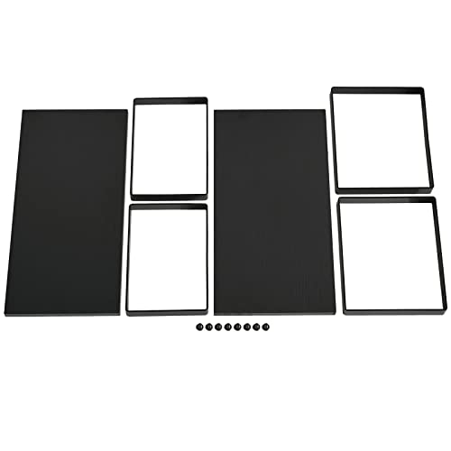 YMYNY Cabinet Shelf Organizer, Countertop Shelves Set of 2, Kitchen Spice Racks, Stackable, Storage Racks for Cupboard, Sink, Pantry, Bathroom, Black, Metal, UHSR002B - Image 5