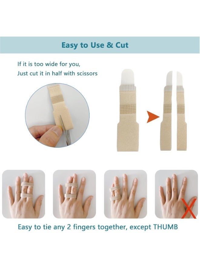 Finger Buddy Straps 8 Pack - Buddy Loops with Padding for Broken, Jammed, Swollen Trigger Finger & Dislocated Joint - Comfortable and Easy to Use - Image 5