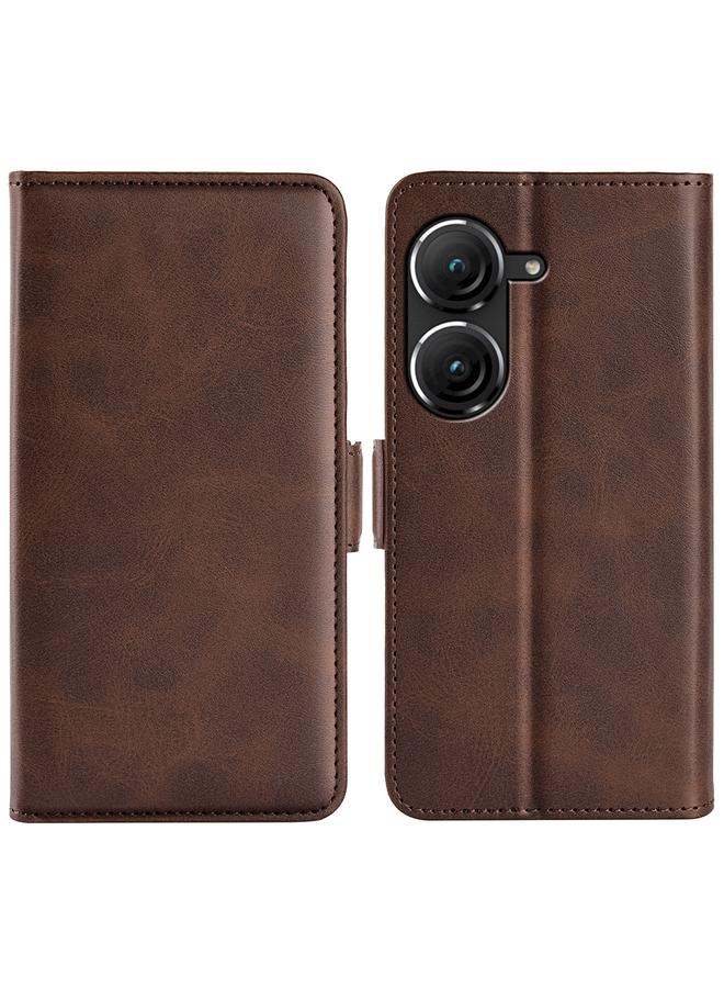 S-TOP Case For Asus Zenfone 9 Dual-side Magnetic Buckle Horizontal Flip Leather Phone Case - Image 1
