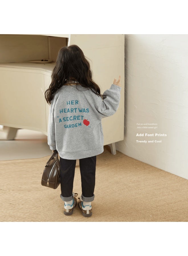 Luson Little O Baby Girl Toddler Baseball Jacket Spring Autumn  Infant Casual Versatile Coat With Back Print - Image 4