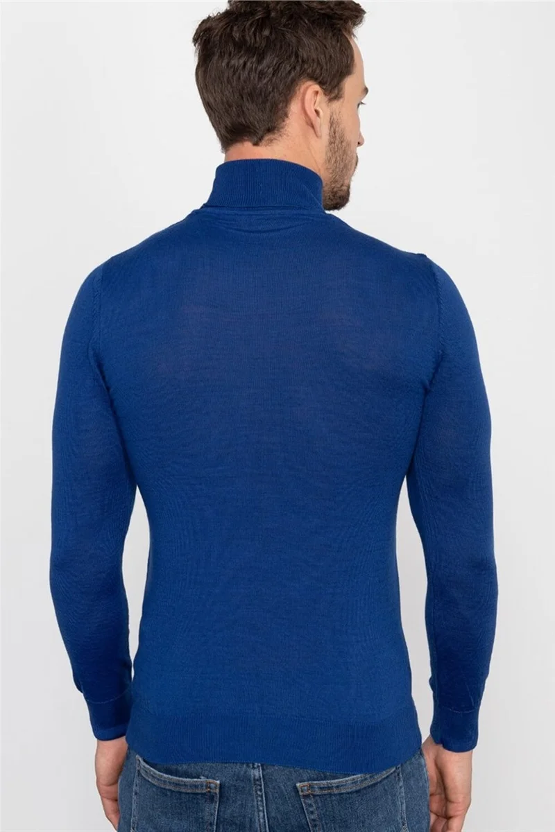 تودورس Slim Fit Slim Fit Full Turtleneck Self Patterned Thin Wool Men's Sweater