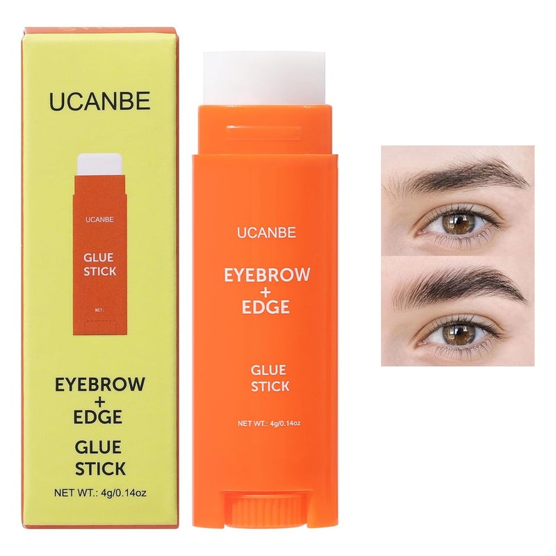 UCANBE 2IN1 Eyebrow  Edge Glue StickWaterproof Clear Brow Gel TransferProof Extreme Hold QuickDry Lightweight for Styling Fixing Baby Hair  Makeup