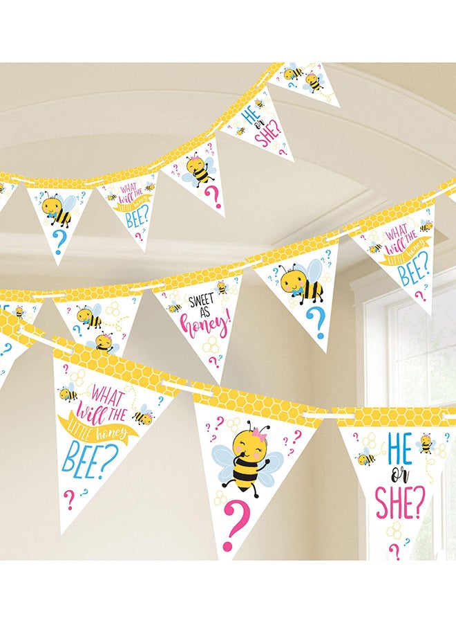 Amscan What Will It Bee? Pennant Banner 4.57m, Baby Shower Party Decorations