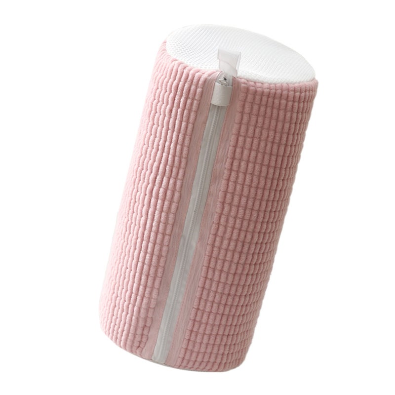 Lazy Shoe Washing Bag Washing Bag Washing Machine Special Anti-deformation Shoes Plush Toy Washing Bag Amazon Explosions Pink white 