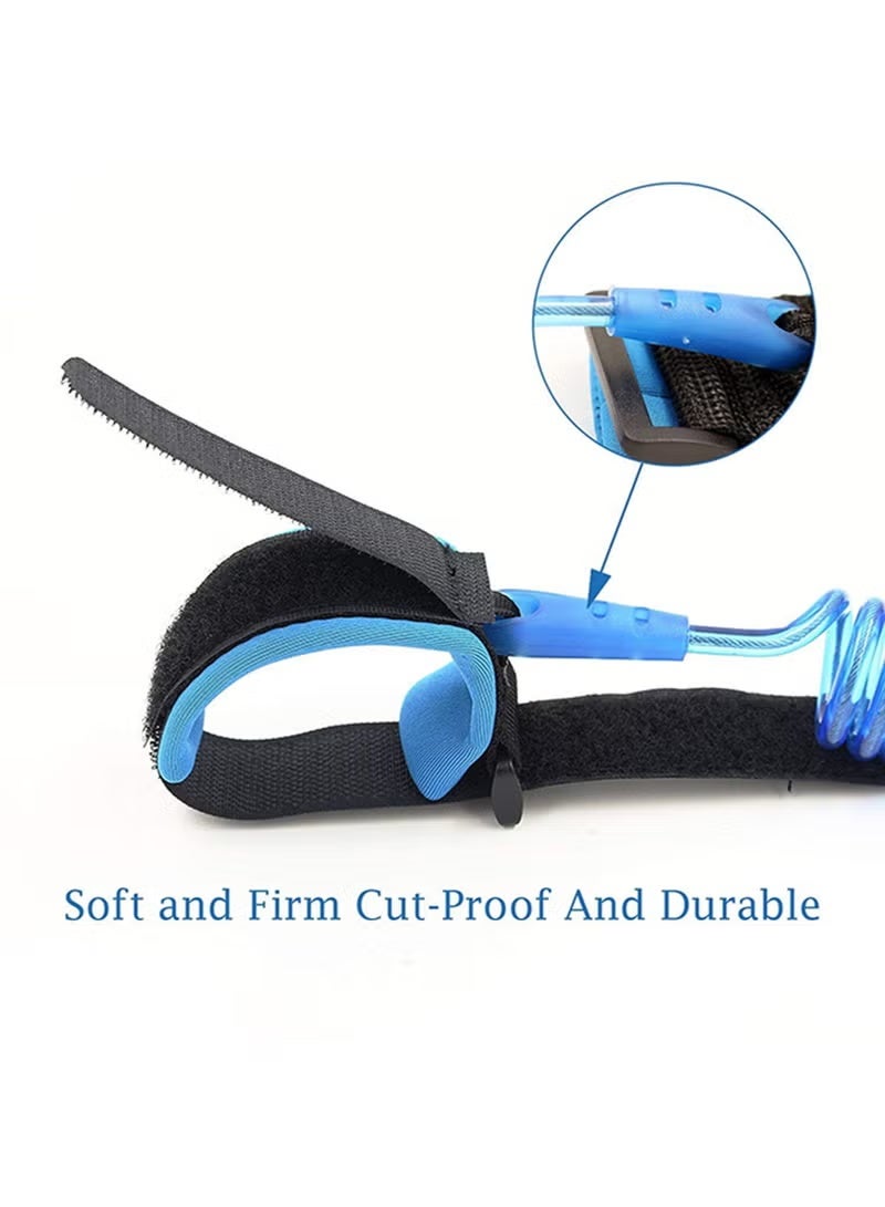 1.5m Flexible Spiral Cord Baby Walking Belt with Adjustable Comfort Wristband - Blue - Image 5