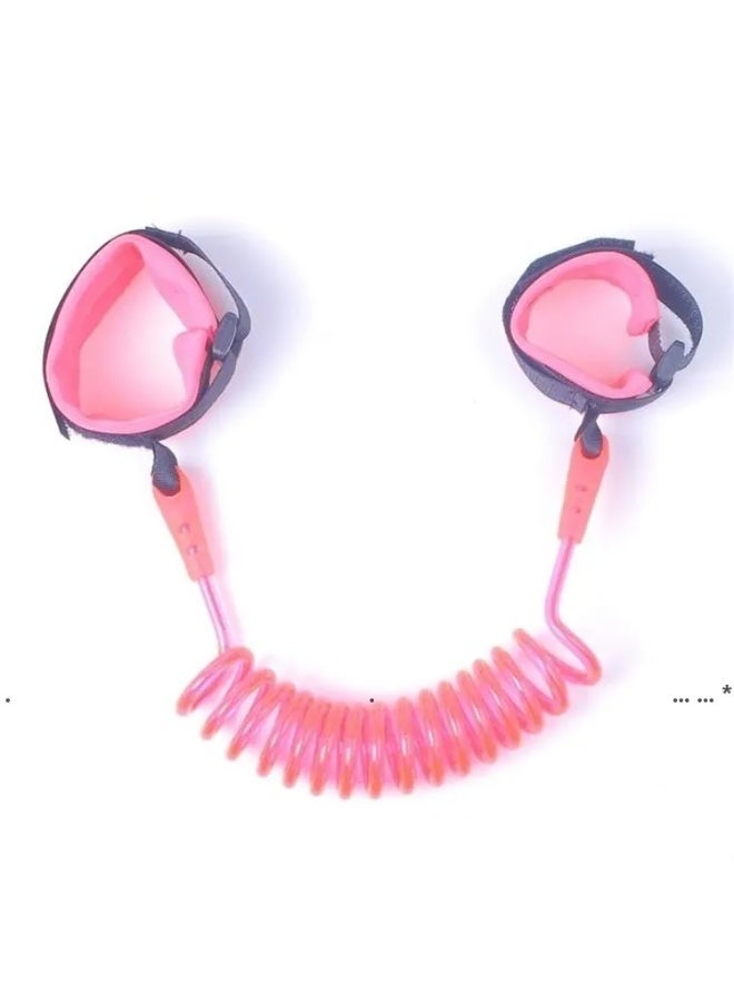 1.5m Flexible Spiral Cord Baby Walking Belt with Adjustable Comfort Wristband - Blue - Image 4