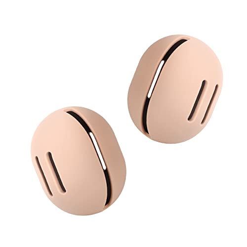 FERYES 2 PCS Makeup Sponge Holder Shatterproof EcoFriendly Silicone Beauty Make Up Blender Case for Travel Khaki - Image 2