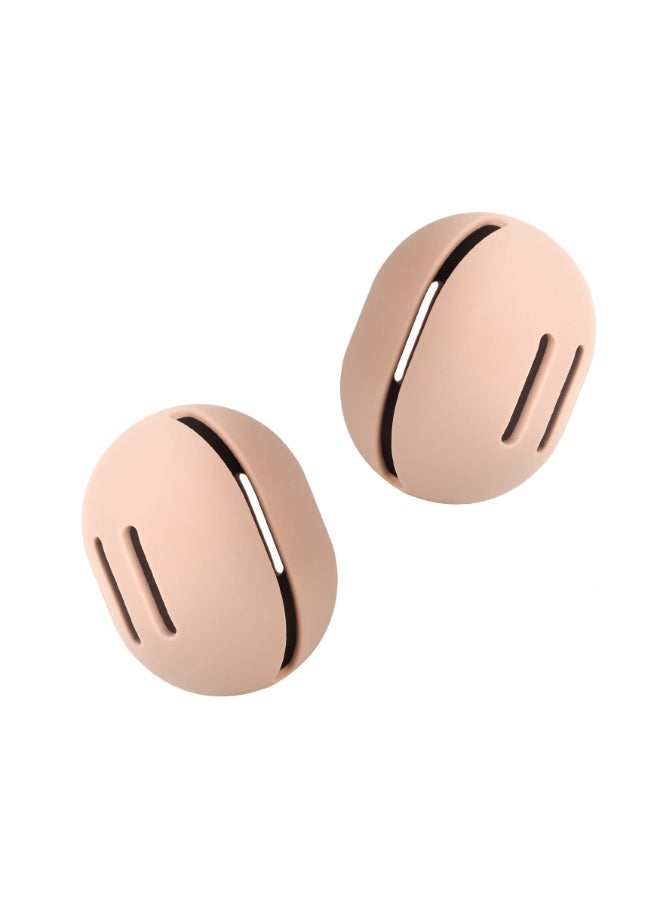 FERYES 2 PCS Makeup Sponge Holder Shatterproof EcoFriendly Silicone Beauty Make Up Blender Case for Travel Khaki - Image 3