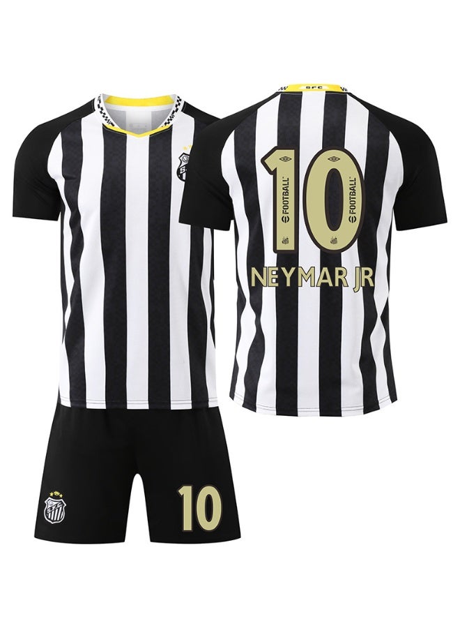 general 2025-2026 football uniform set #10 NEYMAR JR football jersey shorts gift set children's size and adult size, A gift for fans and friends  - Image 1
