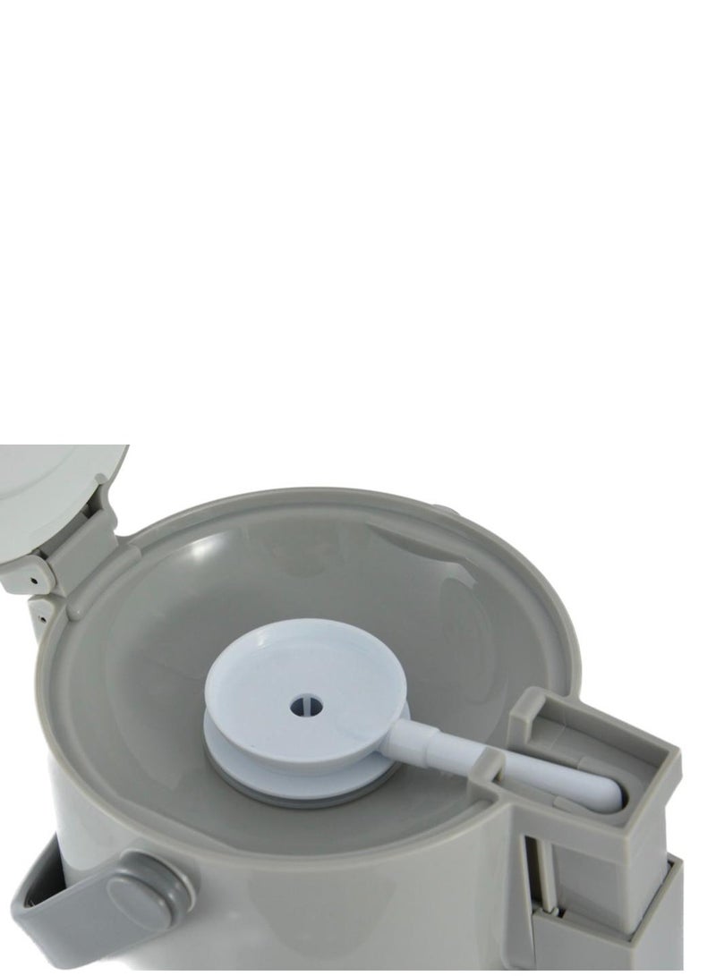 Homemaker Tea & Coffee Vacuum Flask With Pump, Insulated Double Wall Glass, 3 Litre Capacity, Grey - Image 5