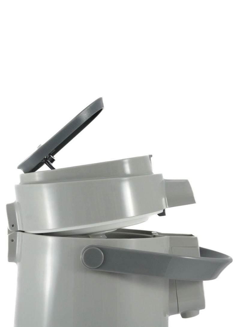 Homemaker Tea & Coffee Vacuum Flask With Pump, Insulated Double Wall Glass, 3 Litre Capacity, Grey - Image 4