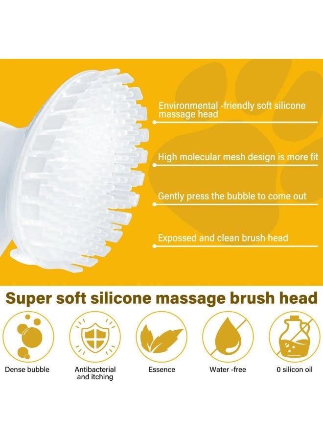 Oimmal 150ML Waterless Paw Cleaner Foam Shampoo Pets Paw Cleaner for Cats Dogs Paw Cleaner Foam, No-Rinse Cats Feet Foam Cleaning Shampoo, Silicone Pet Grooming Brush Waterless Shampoo Paw Cleaner for Dogs Kitten Shampoo - Image 4