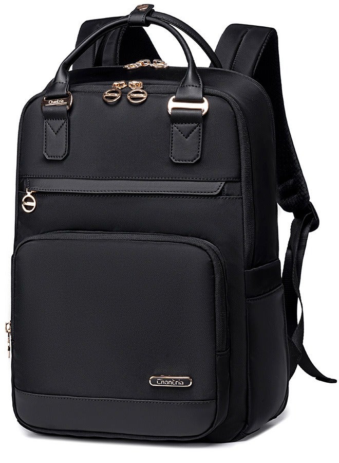 Chantria CB00765 Stylish Anti-theft 15.6-Inch Laptop Water-resistant For Travel Work School Business For Women Fashion Durable Casual Backpack Bag - Black  - Image 1