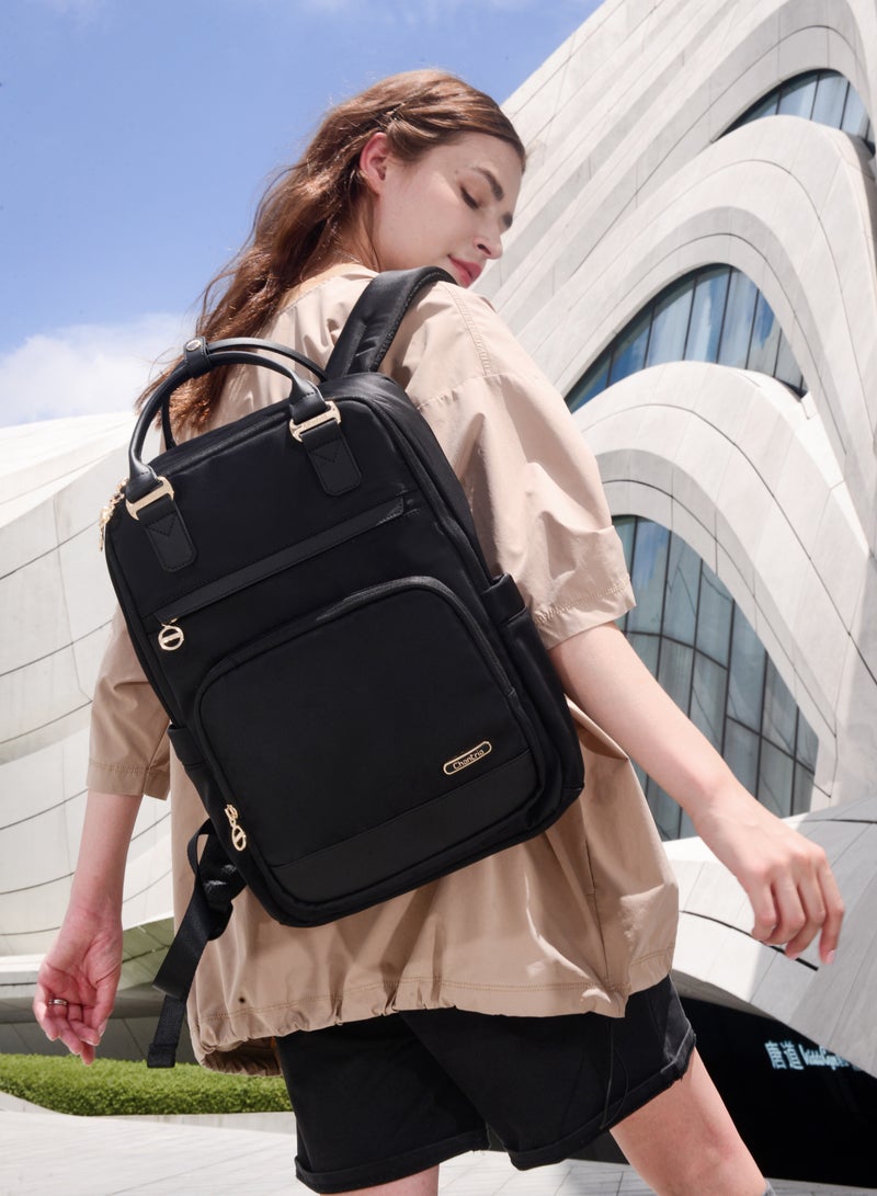 Chantria CB00765 Stylish Anti-theft 15.6-Inch Laptop Water-resistant For Travel Work School Business For Women Fashion Durable Casual Backpack Bag - Black  - Image 3