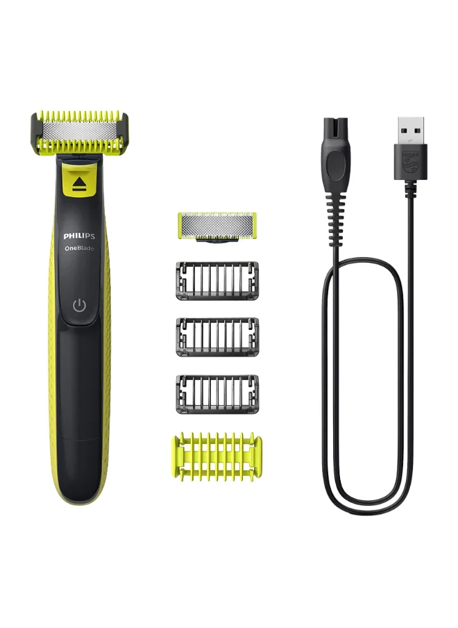 Philips OneBlade QP2724/20,Trim, Edge & Shave Any Length of Hair| 5-in-1 Adjustable Comb, Dual-Sided Blade,45min Cordless Use, USB Charging