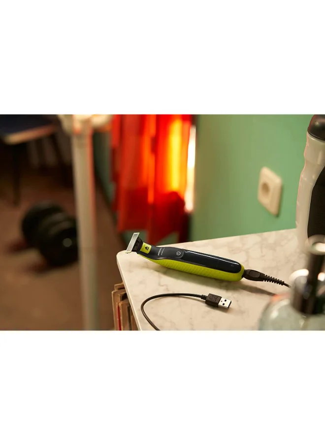 Philips OneBlade QP2724/20,Trim, Edge & Shave Any Length of Hair| 5-in-1 Adjustable Comb, Dual-Sided Blade,45min Cordless Use, USB Charging