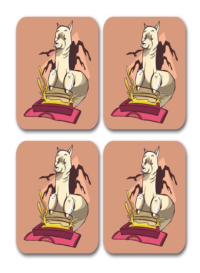 Tinywalk Anime Coaster for Home Wooden Printed Coaster Square (3.5X3.5) inch Set of 4 Pieces - Image 1