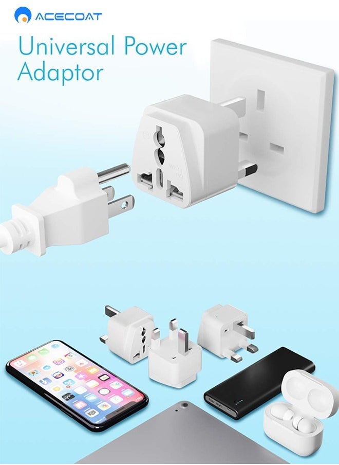ACECOAT - UK Travel Adapter for Type G Plug - Works with Electrical Outlets in United Kingdom, Hong Kong, Ireland, Great Britain, Scotland, England, London, Dublin & More - Image 1