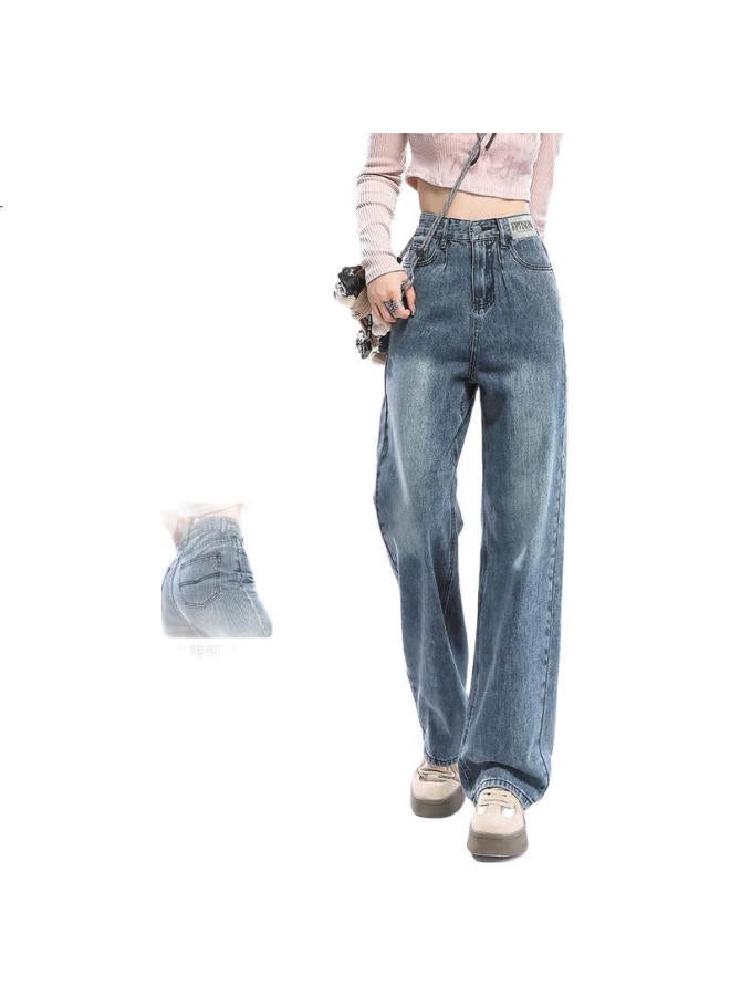 EPTISON Yipin Tiancheng High Waist Women'S Jeans Spring/Summer Vintage Casual All-Match Slim Wide-Leg Pants Women - Image 1