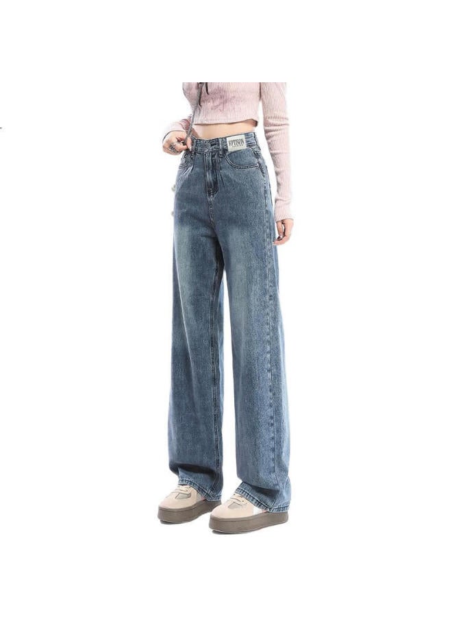 EPTISON Yipin Tiancheng High Waist Women'S Jeans Spring/Summer Vintage Casual All-Match Slim Wide-Leg Pants Women - Image 2