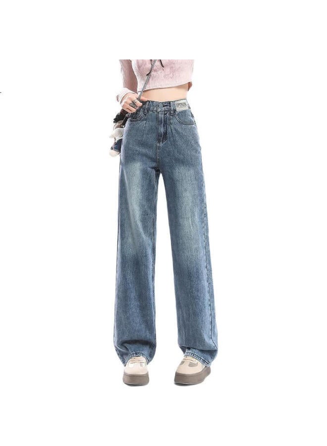 EPTISON Yipin Tiancheng High Waist Women'S Jeans Spring/Summer Vintage Casual All-Match Slim Wide-Leg Pants Women - Image 3