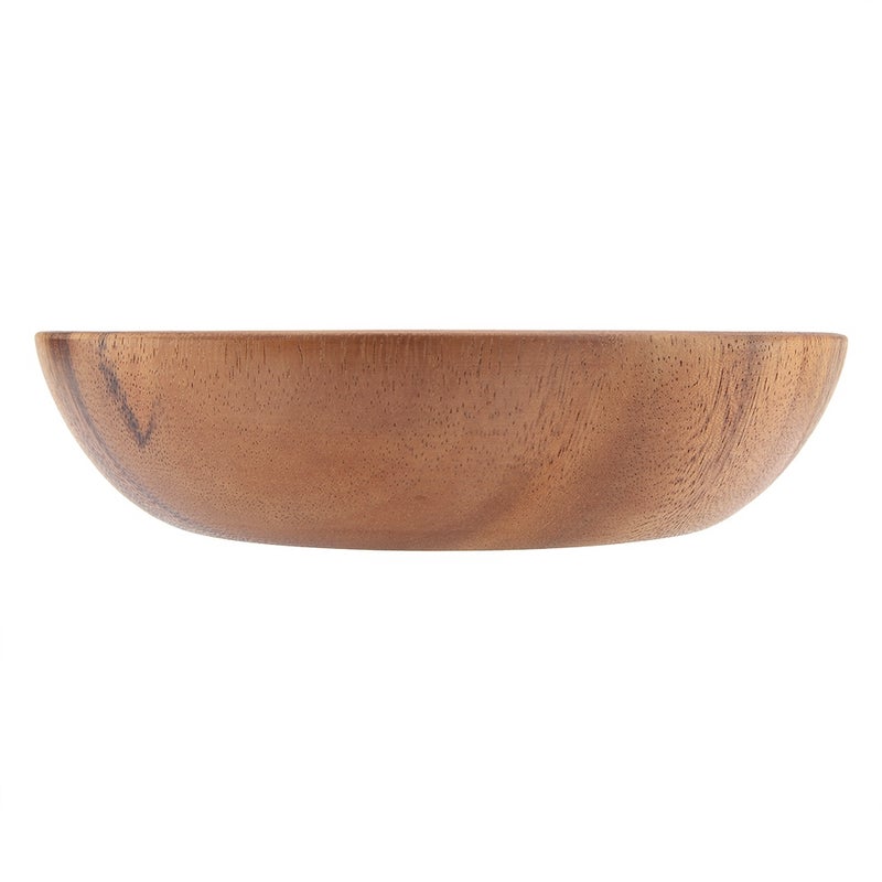 Solid Acacia Wooden Bowl for Salad Soup Rice Hand Made Wooden Bowl Kitchen Utensils (20*4.5cm) - Image 1