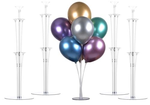 LANGXUN 28 Height Table Balloon Stand Kit for Birthday Party Wedding Decorations Balloons Arch Kit for Graduation Party and Christmas Balloon Decorations 4 Pack - Image 1