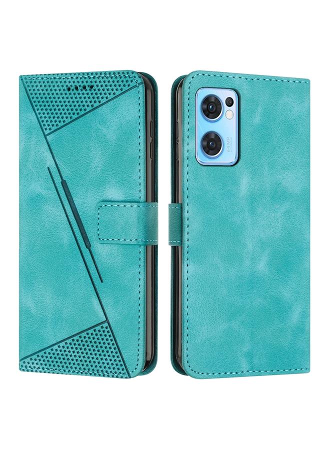 اس-توب جراب هاتف OPPO Reno7 5G Dream Triangle من الجلد مع حبل - Image 1